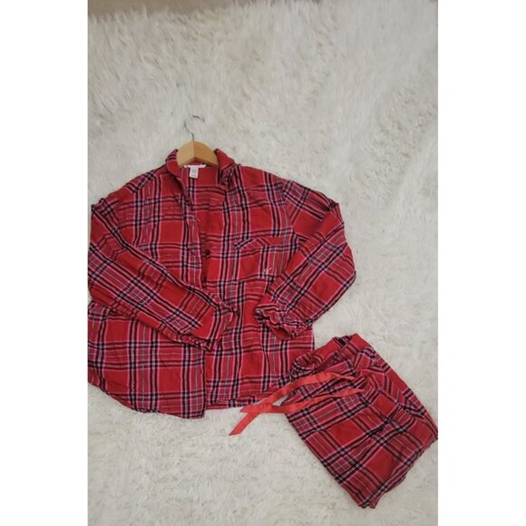 Victorias Secret Red Plaid Pajama Set L/XL - Picture 8 of 11